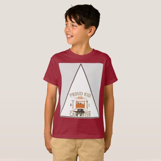 大工誇りを持ったのTシャツの子 Tシャツ (正面フル)