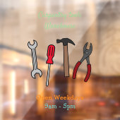 大工道具の漫画イラストレーション ウィンドウサイン (シート2)