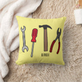 大工道具の漫画イラストレーション クッション (ブランケット)