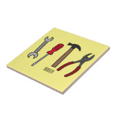 大工道具の漫画イラストレーション タイル (側面)