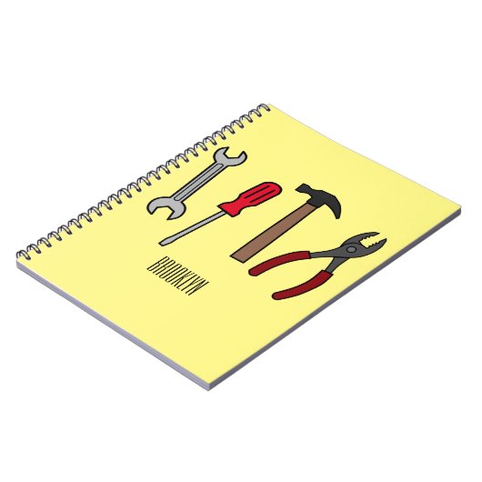 大工道具の漫画イラストレーション ノートブック (左側)