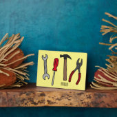 大工道具の漫画イラストレーション フォトプラーク (側面)