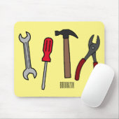 大工道具の漫画イラストレーション マウスパッド (マウス)