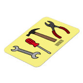 大工道具の漫画イラストレーション マグネット (左側)