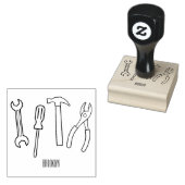 大工道具の漫画イラストレーション ラバースタンプ (押印)
