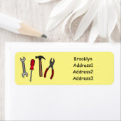 大工道具の漫画イラストレーション ラベル (インサイチュ)