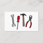 大工道具の漫画イラストレーション 名刺 (裏面)