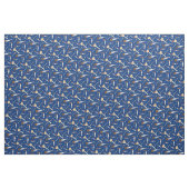 大工道具Woodworking Toolkit on Blue ファブリック (ヤード)