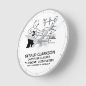 大工&ジョイナ丸時計 ラウンド壁時計 (傾斜)