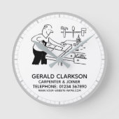 大工&ジョイナ丸時計 ラウンド壁時計 (正面)