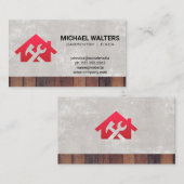 大工 | ホームフィクサー | 木製トリム 名刺 (正面/裏面)