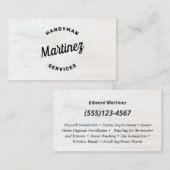 大工 ホーム・インプルーブメント ウッド 名刺 名刺 (正面/裏面)