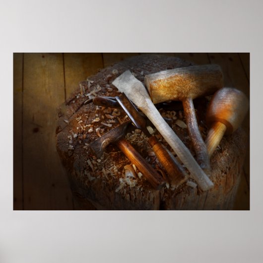大工 – 工具 – 彫刻用ツール ポスター (正面)