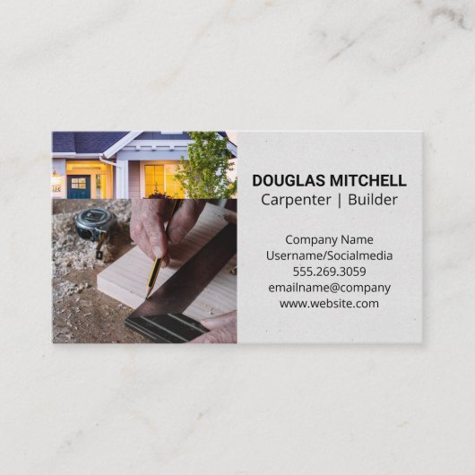 大工 | 建築作業者 | ハウス 名刺 (正面)