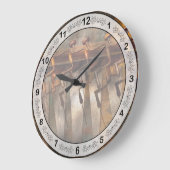 大工 – 鋸とブレース ラージ壁時計 (傾斜)