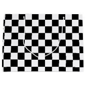 大市松模様に抱き枕 ラージペーパーバッグ (正面)