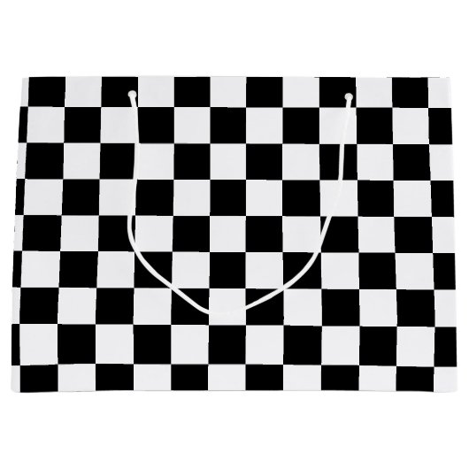 大市松模様に抱き枕 ラージペーパーバッグ (正面)