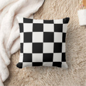 大市松模様に – 白黒 クッション (ブランケット)