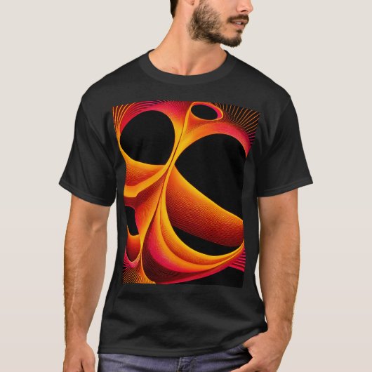 大幅に操作されたマンデルブロ集合のフラクタル Tシャツ (正面)