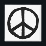 大平安のシンボル マグネット<br><div class="desc">チョーク効果オリジナルから作成され、最大の影響を与える大きなベクトル図形に変換された大きな粗い手描き平和シンボル。</div>