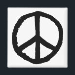 大平安のシンボル マグネット<br><div class="desc">チョーク効果オリジナルから作成され、最大の影響を与える大きなベクトル図形に変換された大きな粗い手描き平和シンボル。</div>