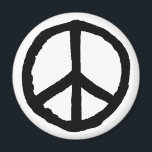 大平安のシンボル マグネット<br><div class="desc">チョーク効果オリジナルから作成され、最大の影響を与える大きなベクトル図形に変換された大きな粗い手描き平和シンボル。</div>