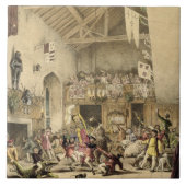 大広間の十二夜の宴、Haddon Hal タイル (正面)