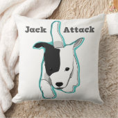大当たりのジャックラッセルテリアの枕 クッション (ブランケット)