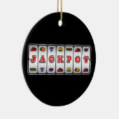 大当たりのスロットマシンのオーナメント(暗い) セラミックオーナメント (右)