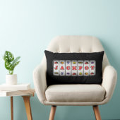 大当たりのスロットマシンの枕(反対) ランバークッション (椅子)