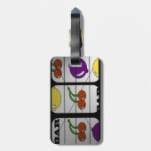 大当たりのスロットマシン旅行ラベル ラゲッジタグ (裏面縦)