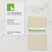 大当たりの垂直紙の名刺 名刺 (正面/裏面)