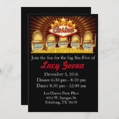 大当たりの誕生日の招待 招待状 (正面/裏面)