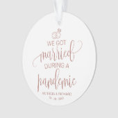 大得病の結婚した聖降誕祭の時エレガントに オーナメント (正面)