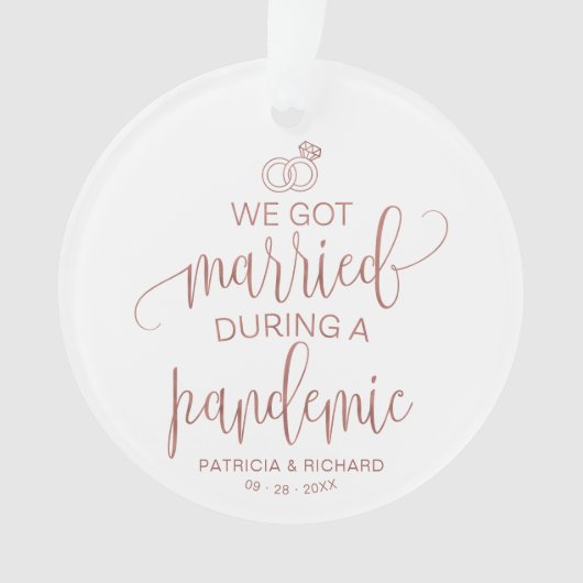 大得病の結婚した聖降誕祭の時エレガントに オーナメント (正面)