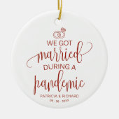 大得病の結婚した聖降誕祭の時エレガントに セラミックオーナメント (正面)