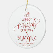 大得病の結婚した聖降誕祭の時エレガントに セラミックオーナメント (左)