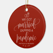 大得病の結婚した聖降誕祭の時エレガントに セラミックオーナメント (左)