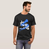 大志/雄心壮志の日本語書道デザイン Tシャツ (正面フル)