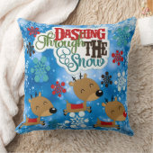 大急ぎで雪を投げる クッション (ブランケット)