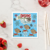 大急ぎで雪を投げる スタンダードカクテルナプキン (インサイチュ)