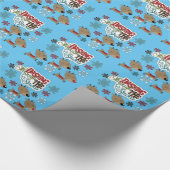 大急ぎで雪を投げる ラッピングペーパー (角)