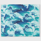 大急ぎの海または海波デザイン ラッピングペーパー (フラット)