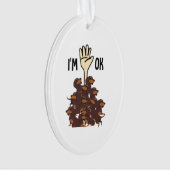 大急ドッグおもしろいの飼い主 オーナメント (正面)