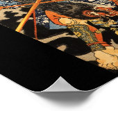 大怪獣と戦う侍1800年代 ポスター (角)