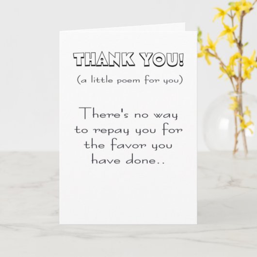 大感謝してい好詩に カード (黄色い花)