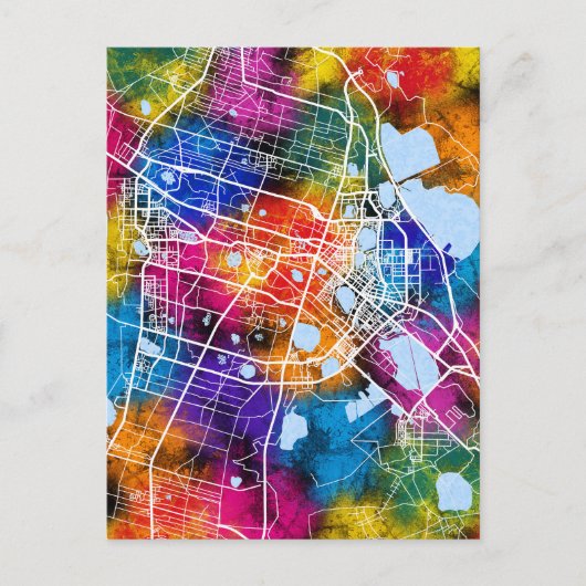大慶中国都市地図 ポストカード (正面)