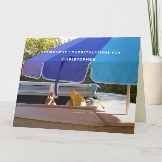 大成功を収めた退職おめでとうホットタブ名 カード (正面)