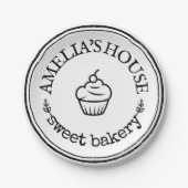 大手パーソナライズされた製ロゴカスタム ペーパープレート (正面)