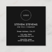 大手QRコード正方形ビジネスカード スクエア名刺 (裏面)